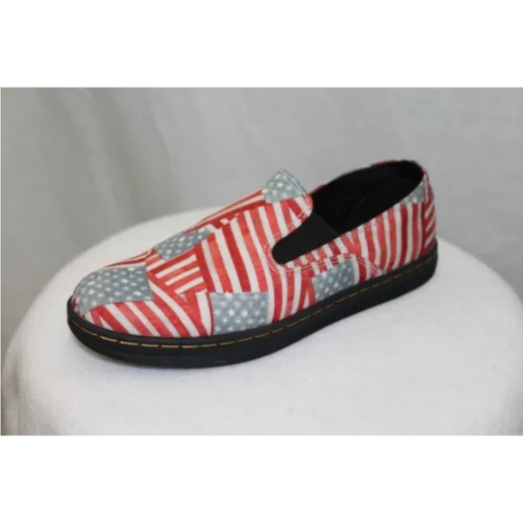 Dr. Doc Martens Kids TIMON American Flag Slip On Loafers USA Shoes MSRP $65 NEW - Picture 5 of 5